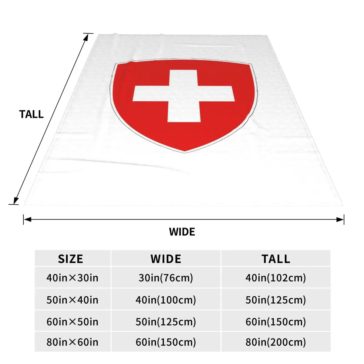 Coat Of Arms Of Switzerland Flag Blankets Soft Warm Flannel Throw Blanket Cover for Bed Travel Home Couch