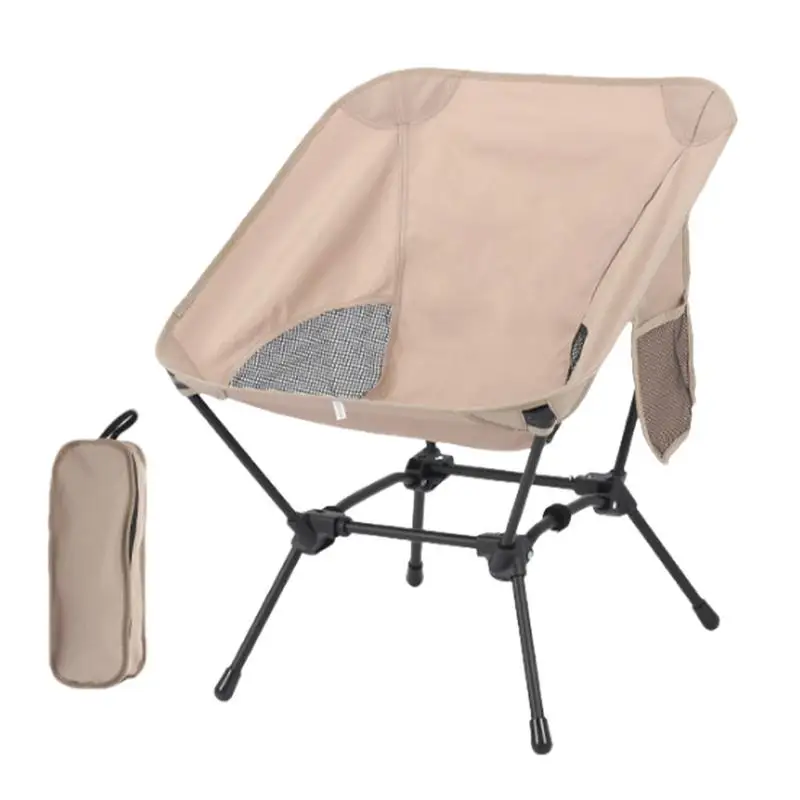 Camping Chair Folding Beach Chair With Back Support Stable 264lbs Capacity Portable Folding Chair Heavy Duty Beach Chair For