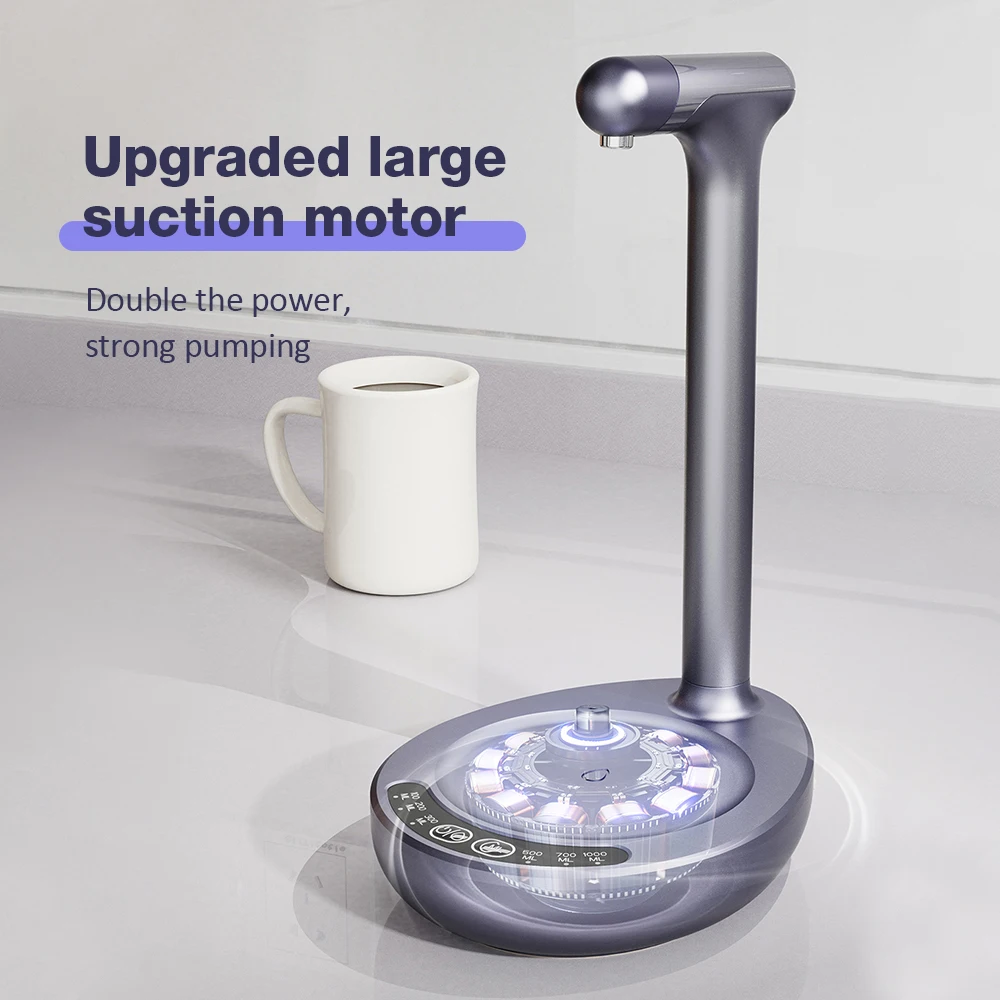 Automatische Waterpomp Met Lade Usb Opladen Water Dispenser Draagbare Waterfles Pomp Voor Gallon Faciliteert Keuken Accessoires