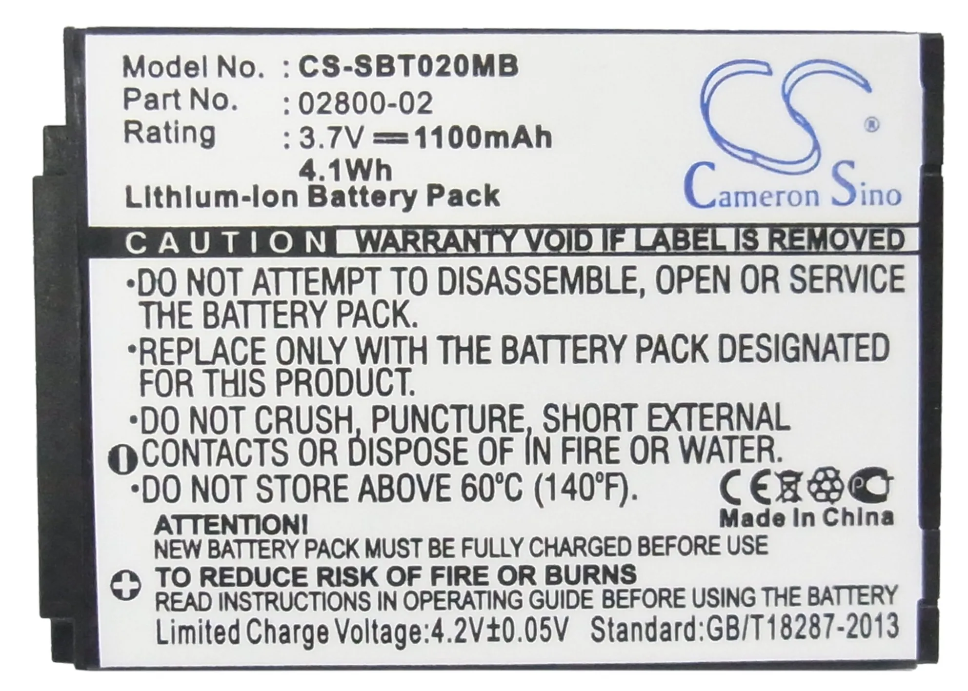 CS 1100mAh Battery For Summer 02800-02 JNS150-BB42704544 Luvion 88 Essential Essential Easy Plus Platinum 3 Supreme Connect