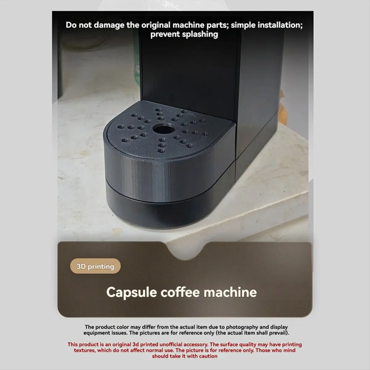 ABKB For Capsule Coffee Machine K-Mini Dedicated Heightened Water Tray Coffee Machine Water Tray Prevent Splashing