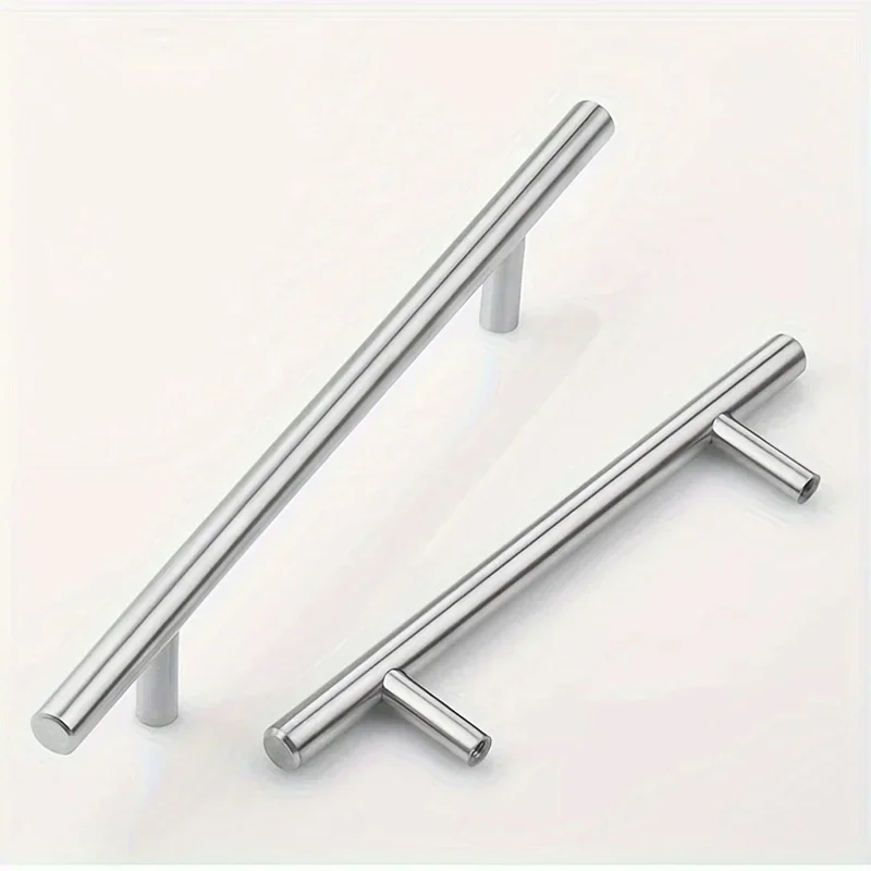 12 Pcs Modern Stainless Steel Cabinet Pulls Modern Arch Design Brushed Metal Furniture Drawer Pull Hardware Pulls Bar Handle