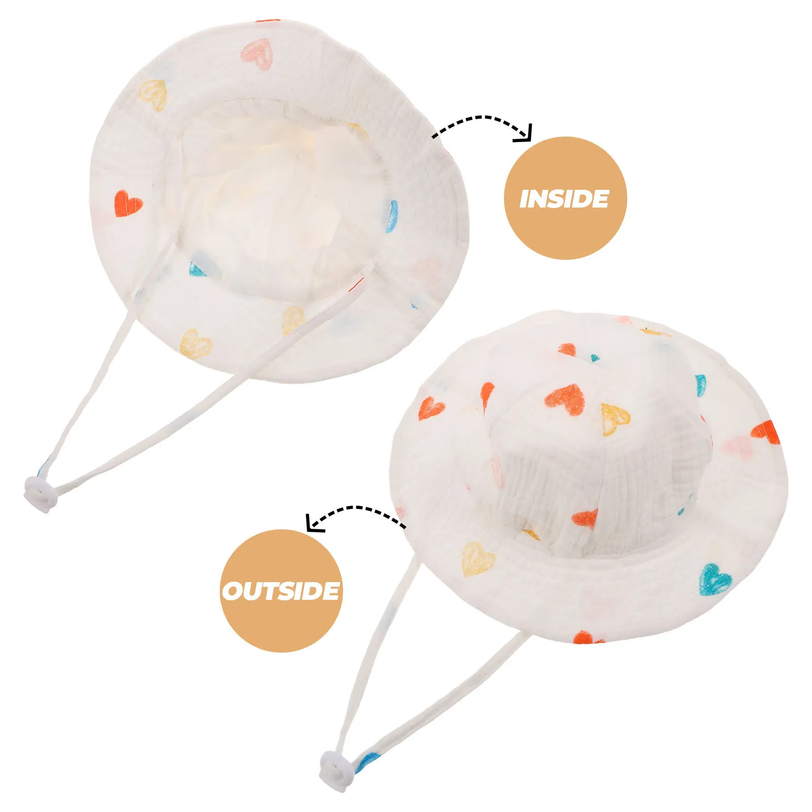 Baby Sun Hat Soft Cotton Breathable Bucket Cap for Newborn Toddler Boys Outdoor Beach Travel view 5