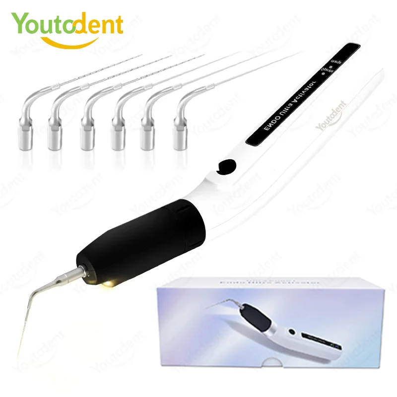 

LED Dental Endo Ultra Activator Endo Irrigator Cordless Ultrasonic Activator With 6 Tips Ultrasonic Washing Tooth For Endodontic