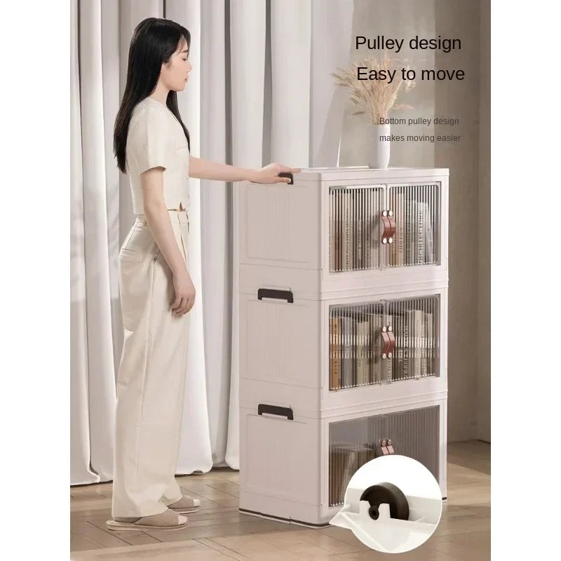 

Capacity Bathroom Slim Cabinet Simple Luxurious Leather Storage Organizer Load Bearing Side Shelf Durable Narrow Locker Box