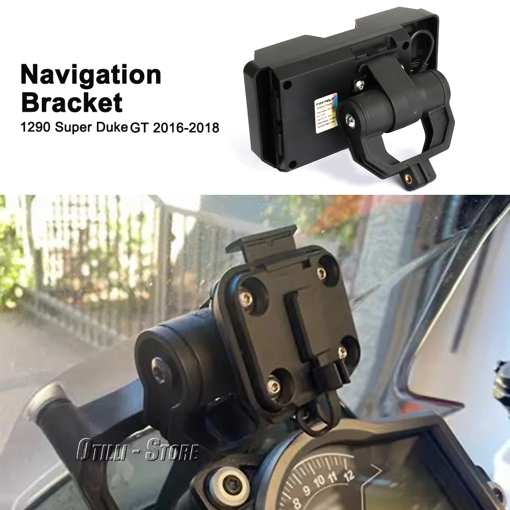 

Motorcycle Accessories GPS Mount For 1290 Super Duke GT 2016 2017 2018 Phone Holder GPS Navigation Bracket Black
