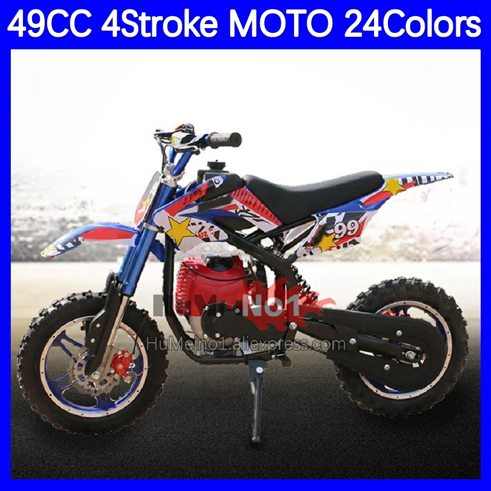 49/50CC 4Stroke MOTO Dirt Bike Minitype Microcode Force Power ATV OFF-road Gasoline Motorcycle Racing Motorbike For Adult Child