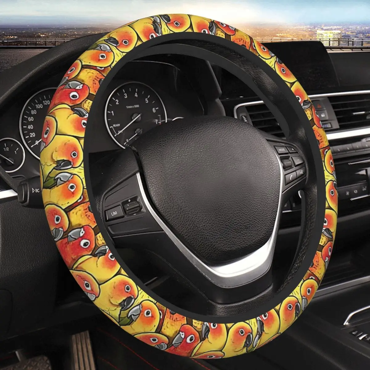 

Sun Conures Thickening Car Steering Wheel Cover 38cm Universal Suitable Car-styling Car Accessories