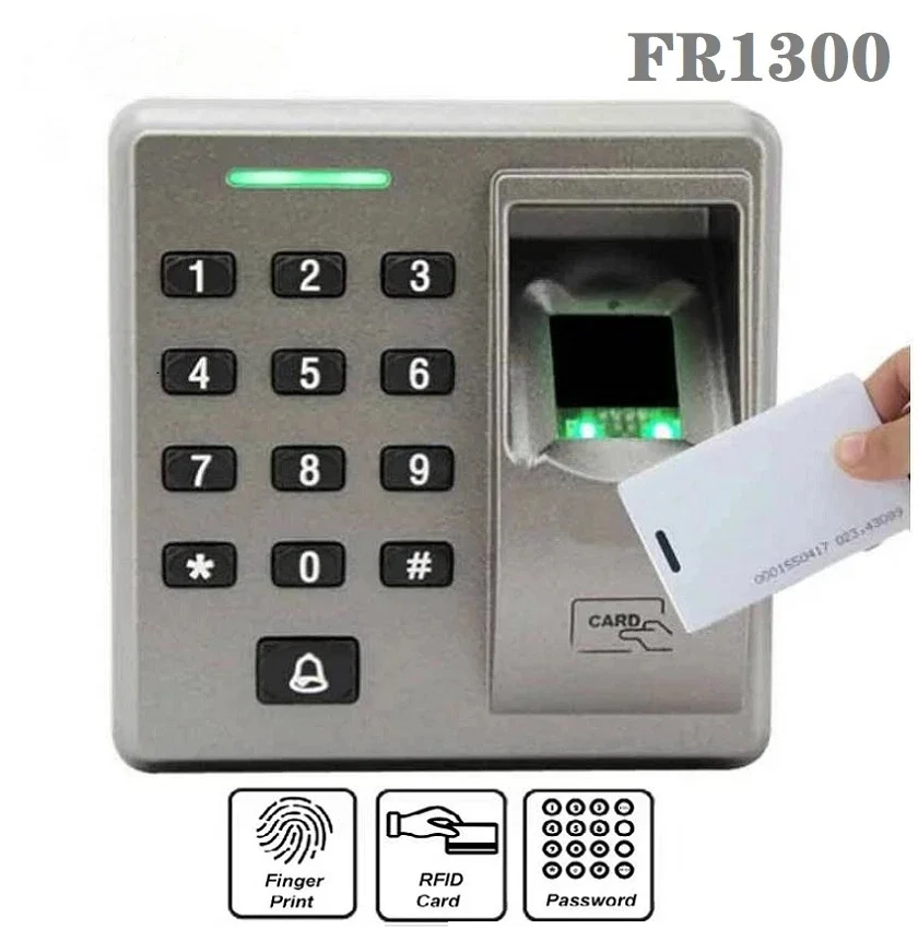 

Ведомый считыватель ZKT FR1300, биометрический считыватель отпечатков пальцев и RFID ID/IC-карт, RS485 для системы контроля доступа к двери inBIO