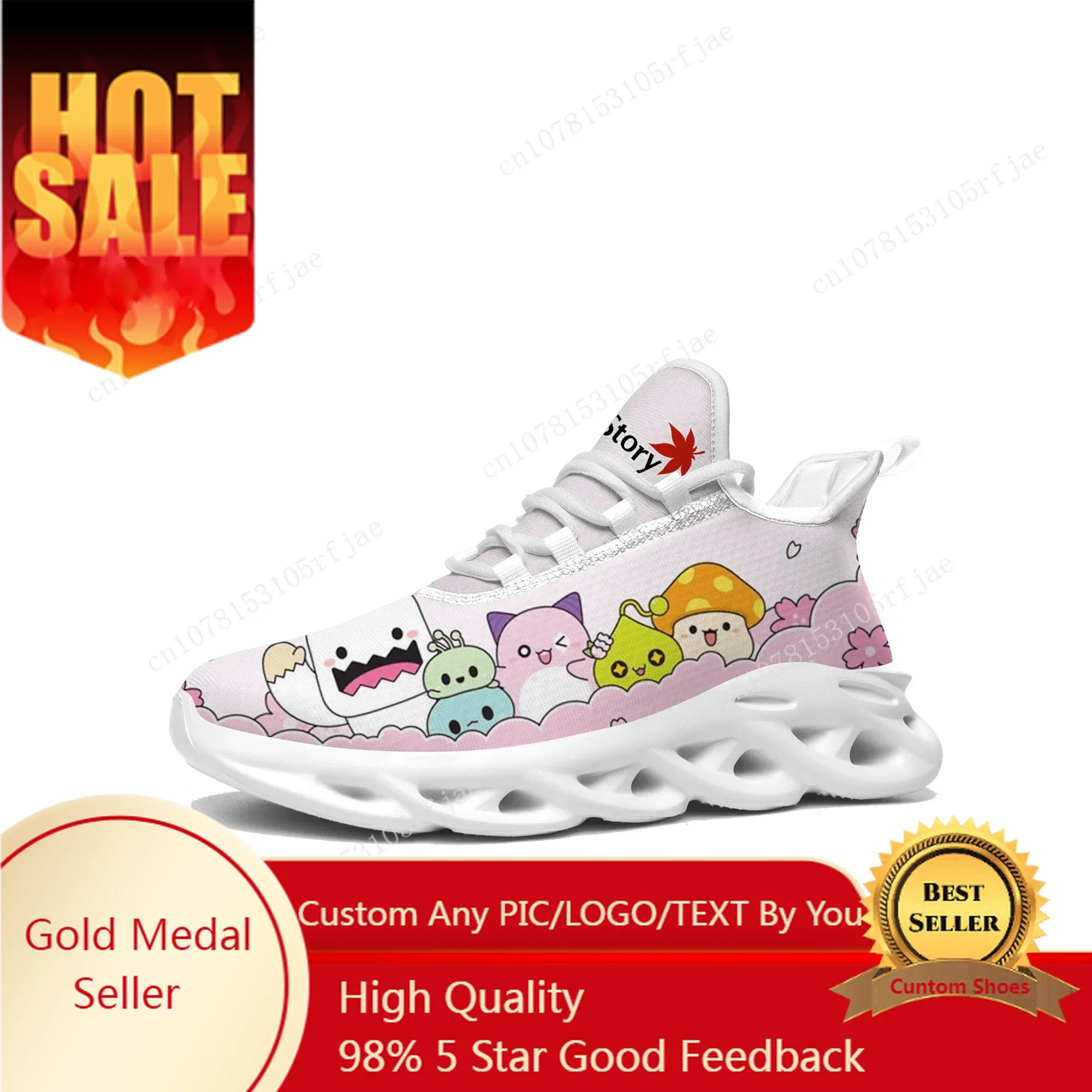 

Maplestory Sneakers Hot Cartoon Game Mens Womens Teenager Sports Running Shoes Fashion Custom Built Lace Up Shoes