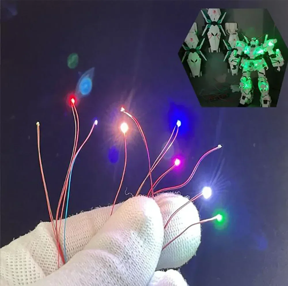 20pcs/Lot Wired Chip 30cm 3V Railway Model Gundam Scenes 0402 0603 0805 1206 SMD Lamp Wired Micro Led Pre-soldered lamp