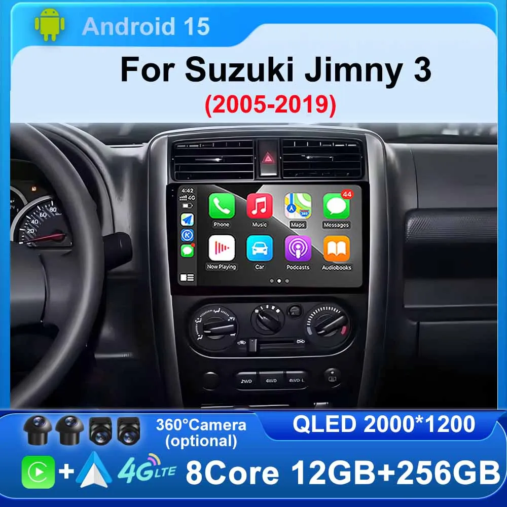 

Android 15 Car Radio For Suzuki Jimny 3 2005 - 2019 Navigation GPS Multimedia Player Stereo Carplay Auto Carplay WiFi 4G BT Head