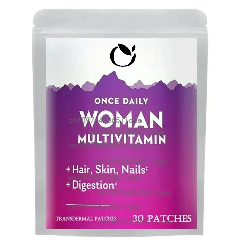 

30 Patches Multivitamin Transdermal Patches Vitamins A, B, C, D, E, Iron for Healthy Energy, Immune & Digestion Support