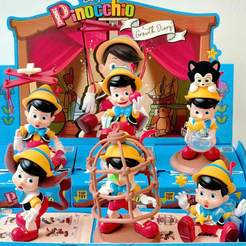 TOPTOY Disney Pinocchio Growth Diary Series Blind Box of Figurines Desktop Ornament Surprise Lucky Bag Christmas Gift Anime Toy