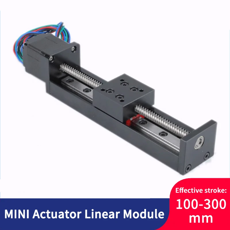 

T-type Motorized Linear Rail Stage Mini CNC Sliding Table X Y Z Axis Motor Linear Guide Rail Slide Table 50-300mm Stroke