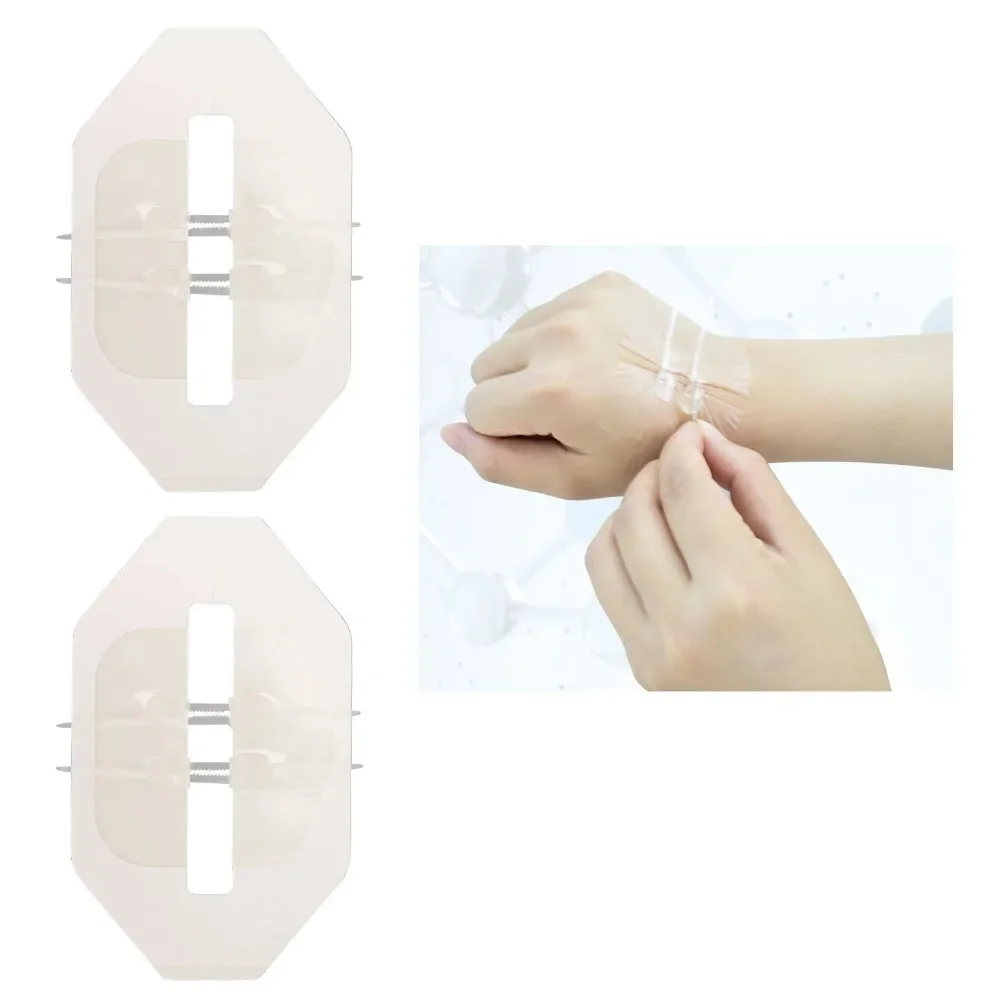 2Pcs /box Adjustable Zipper Bandaid Zip Stitch Sutures Adhesive Bandage Quick Wound Suture Zipper Adhesive Bandage Breathable