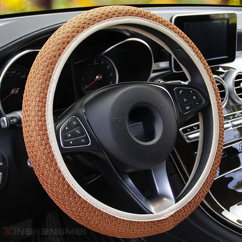 General Motors Steering Wheel Cover Breathable Anti Slip Steering Wheel Cover Suitable for 38cm Car Decorative Wheel Protector