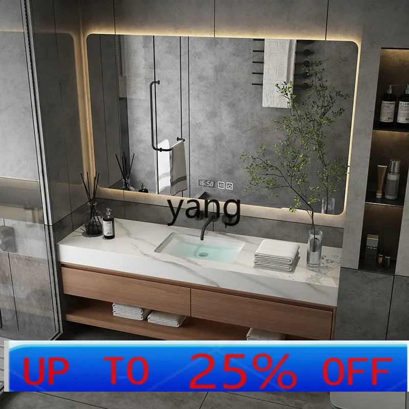 

LH light luxury rock slab ceramic integrated basin bathroom cabinet wash basin cabinet combination