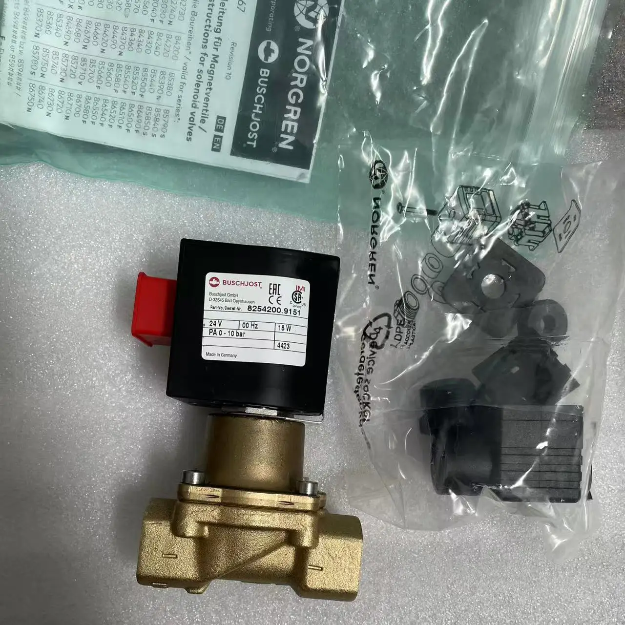 8254200.9151.024.00, Baoshuo Buschjost, Elettrovalvola, Filettatura G1/2'