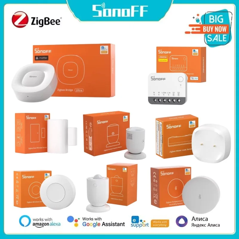 SONOFF ZBBridge-U Zigbee Matter Bridge Ultra Smart Home Security OTA Upgrade Works ZBMINIR2 SNZB-01P 02P 03P 04P 04P 06P Devices