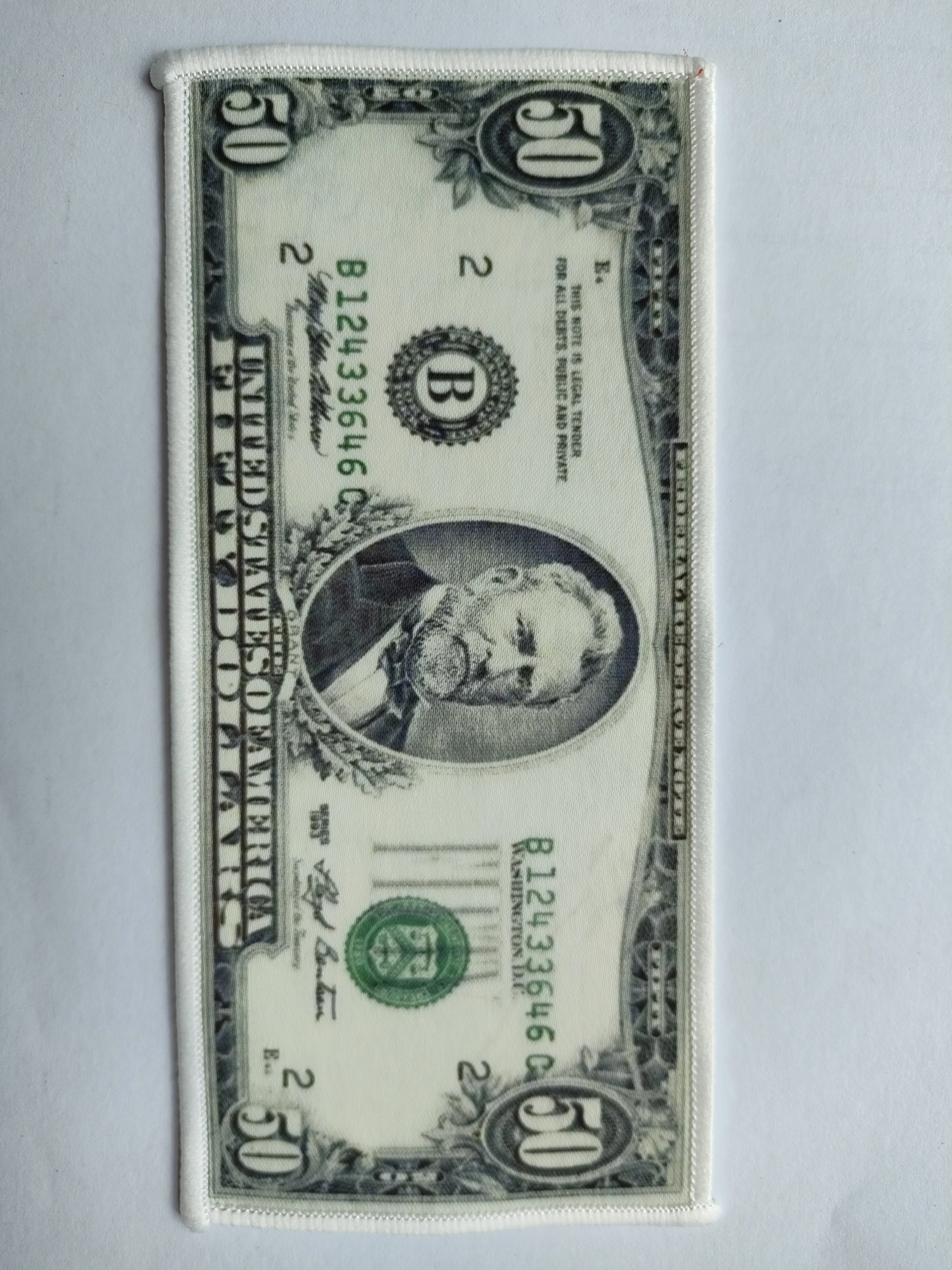 5.8 inch Fifty Dollars $50 Bills Cash Money Currency Dollar Applique Iron On Patch DIY Sew ~ (≈ 14.8 * 6.8 cm)