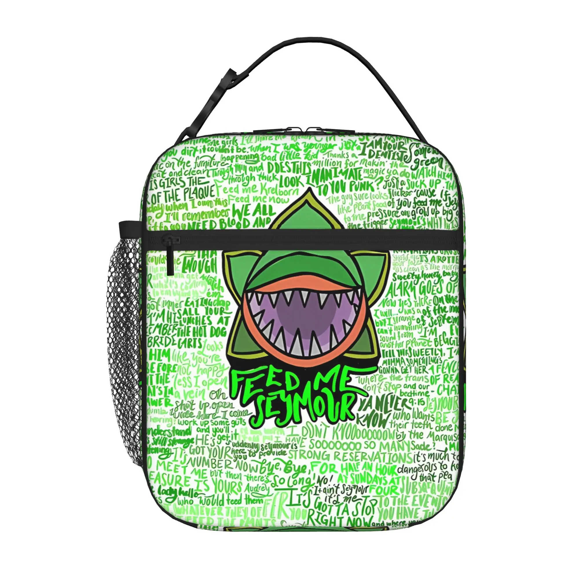 1 Piece For Students Food Container Portable Pocket Little Shop of Horrors Zipper Closure Aluminum Foil Food Pouch For Travel