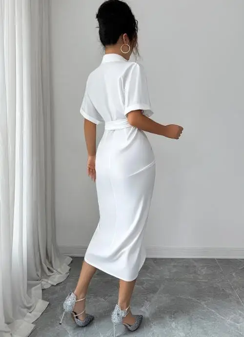 

Women Dress 2025 Spring/summer New Elegant Party Dress Women's Clothing High End Strap Short Sleeve Bag Skirt Dress Women's Wear