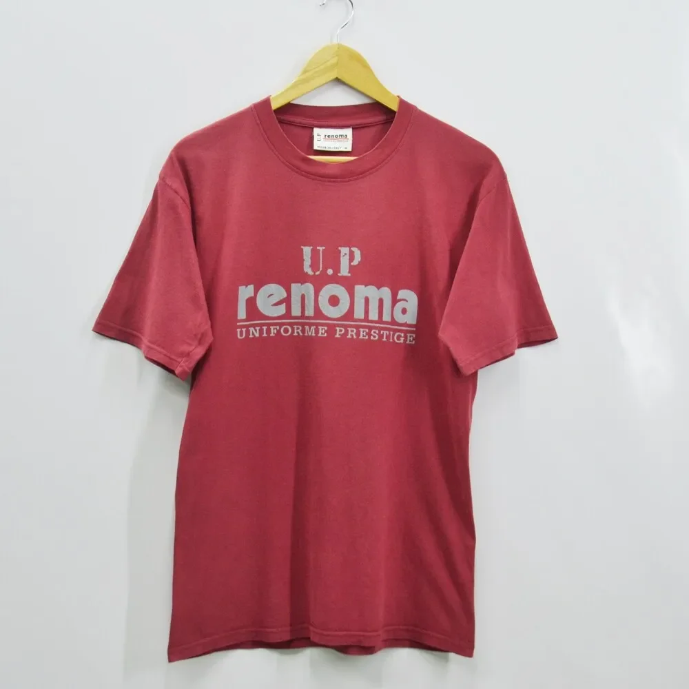 Renoma T Shirt Vintage U P Made In Italy Spell Out Size M