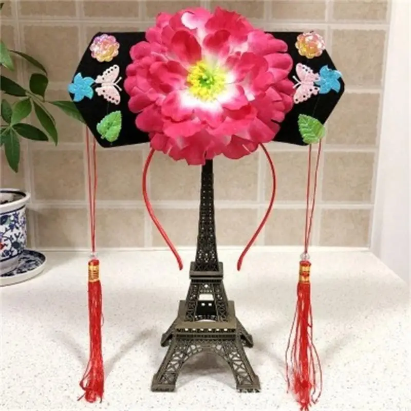 Stage Headbands Cosplay Chinese Princess Traditional Costume Headwear Qitou H7EF