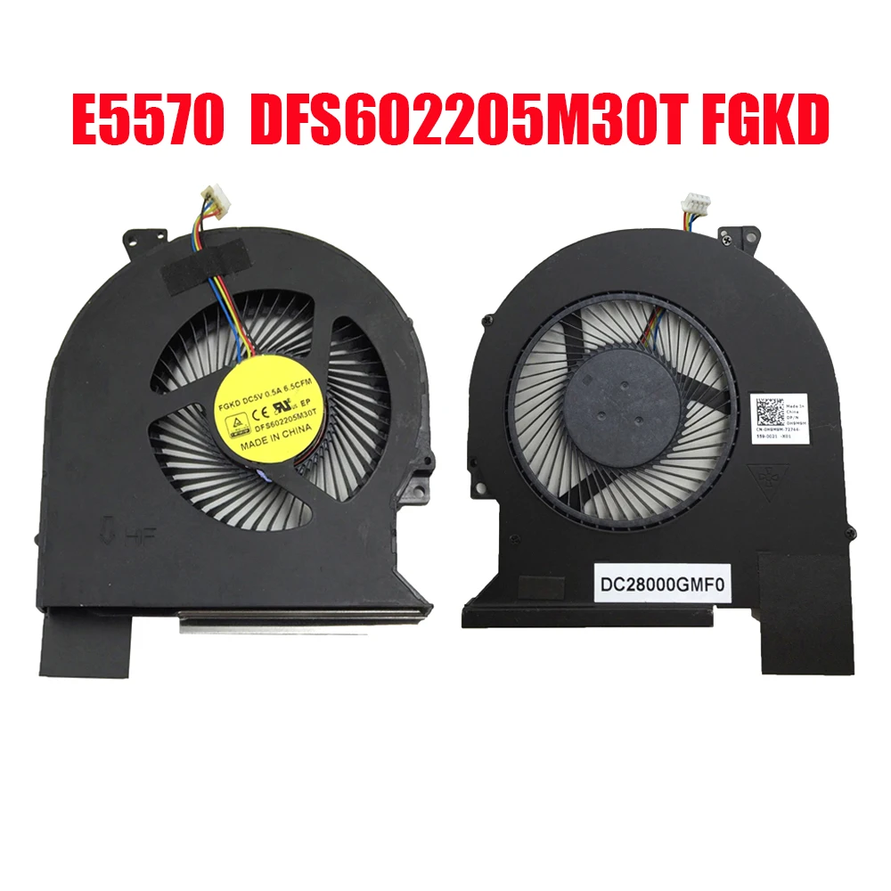 

Laptop CPU Fan For DELL For Latitude E5570 DFS602205M30T FGKD DC28000GMF0 0H9M9M H9M9M DC5V 0.5A New