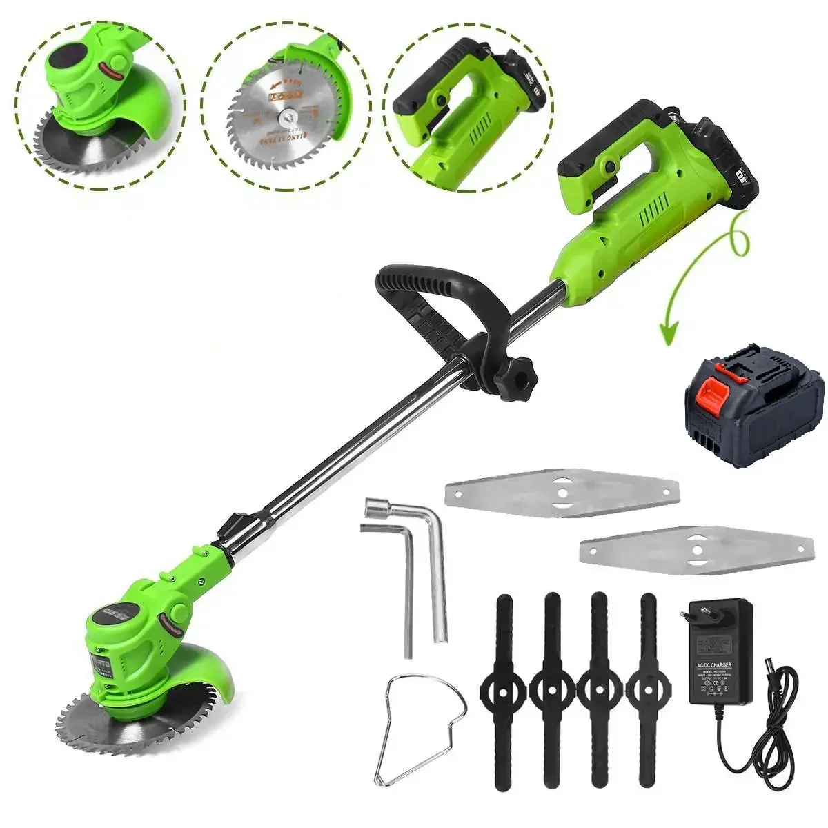 For 21V Cordless Electric Garden Power Agriculture Tool Grass Trimmer Lawnmower