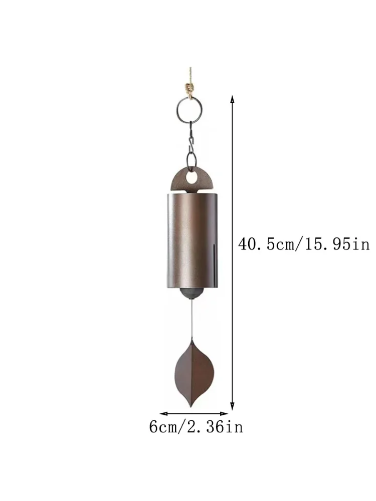 1 piece garden metal wind chime Garden vintage bell Iron pipe Metal wind chime hanging pendant Outdoor decoration