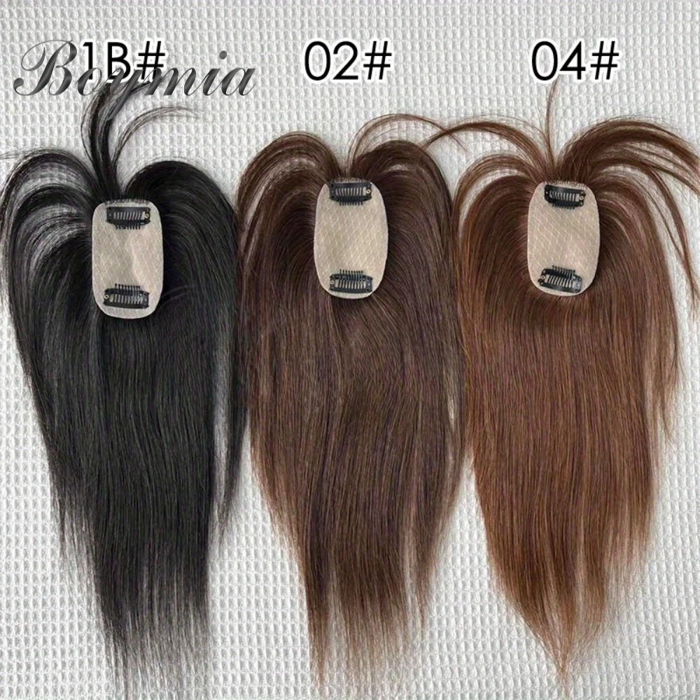 Straight Human Hair Toppers for Women with Thining Hair, 5x9 Skin Scalp Area with Bangs, Suitable for Women to Increase Hair Volume And Cover Hair Loss Top HairPieces Wiglets