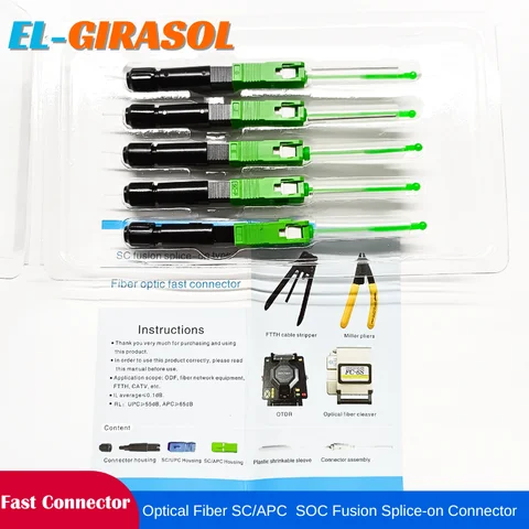 SC/APC 광섬유 고속 커넥터, SOC 퓨전 스플라이스 온 커넥터, FTTH 광섬유 퓨전 커넥터, 10-100 개 Best5 SC/APC 광섬유 고속 커넥터, SOC 퓨전 스플라이스 온 커넥터, FTTH 광섬유 퓨전 커넥터, 10-100 개 Best5