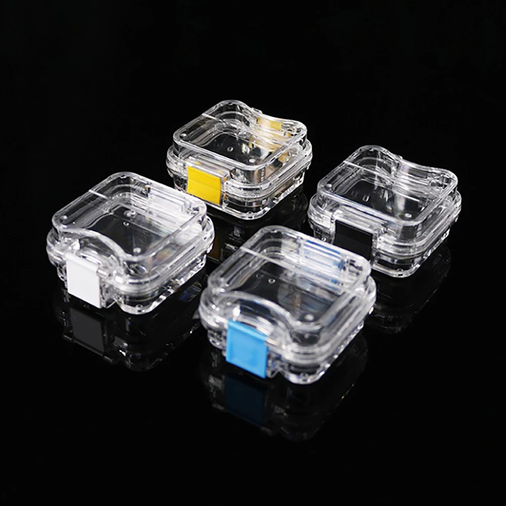 

1/10 pcs Denture Storage Box Dental Crown Box With Transparent Flexible Film Implant Plastic Denture Tooth Box Molar Case Box