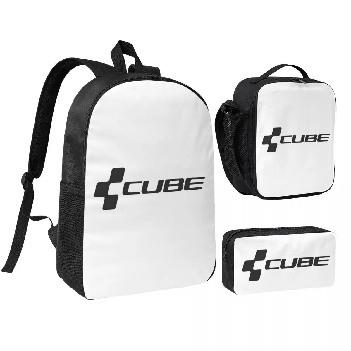 

Cube Cycling Mtb Mountain Bike Backpack Boys Girls BookBag School Bag Shoulder Bags 3ps Insulated Lunch Bag Pencil Case