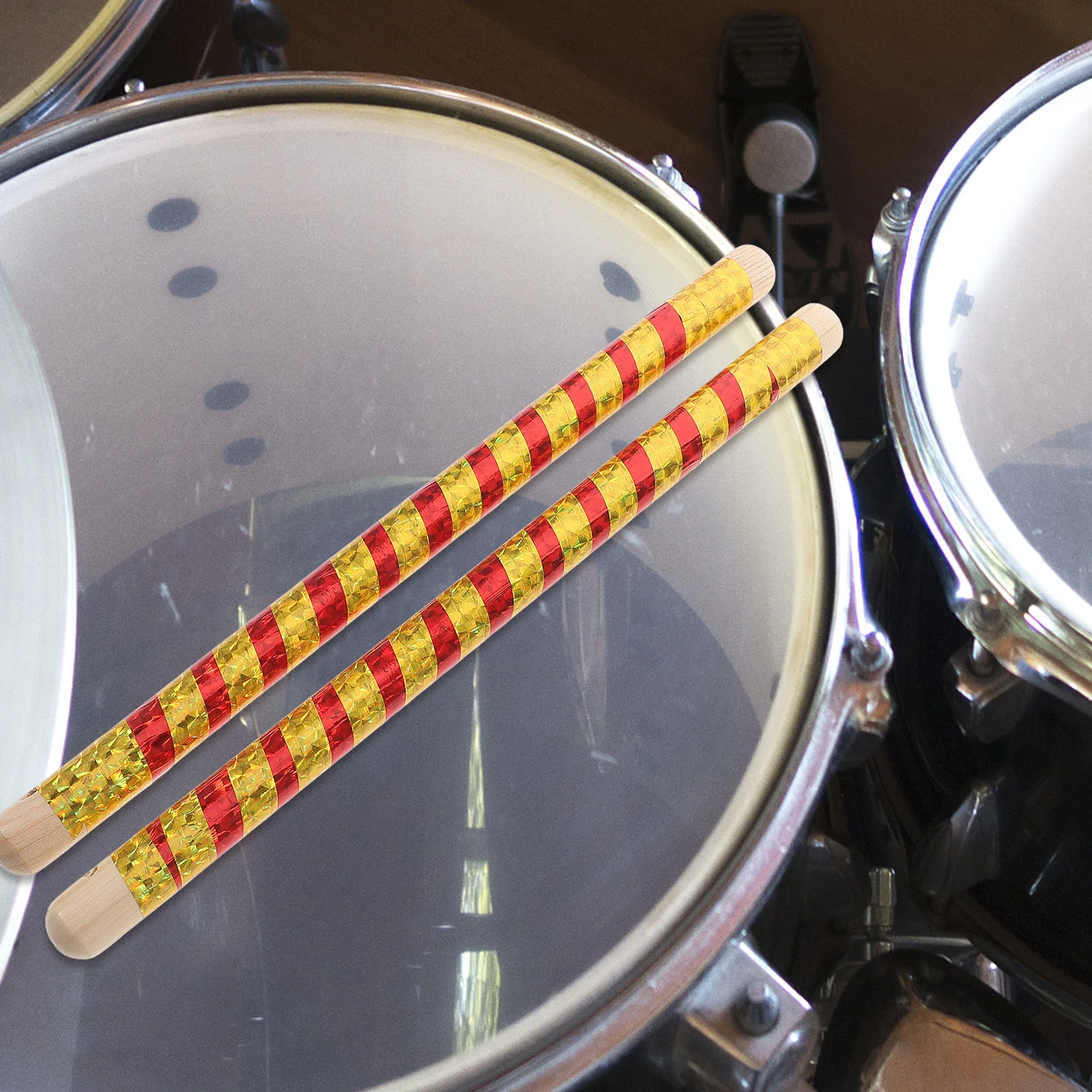 

2pcs Wooden Drumsticks 32Cm Colored Kids Drum Sticks For Children Beginners Practice Durable Wood Drumming Accessories