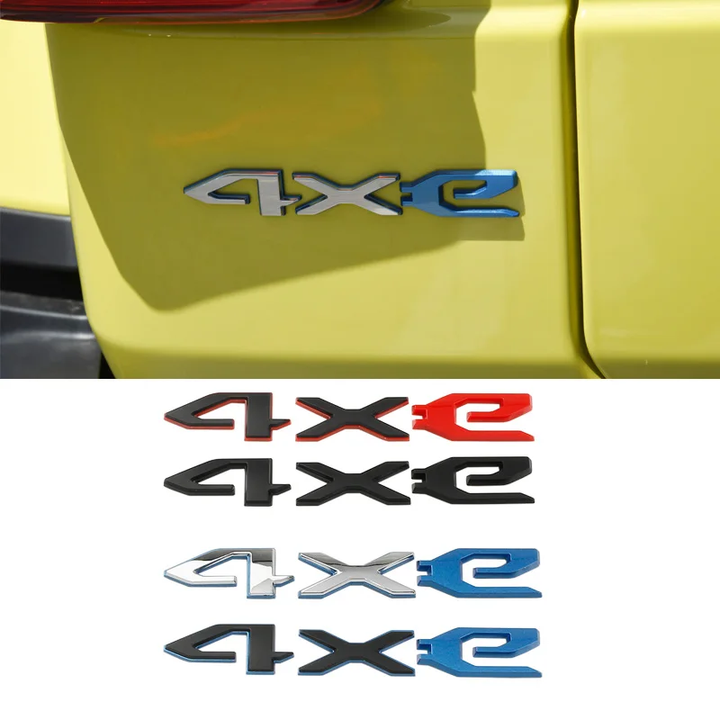 3D ABS Car Sticker 4XE Logo Decals For Jeep Avenger Wrangler Grand Cherokee Sahara Rubicon Badge Emblems Parts Accessories