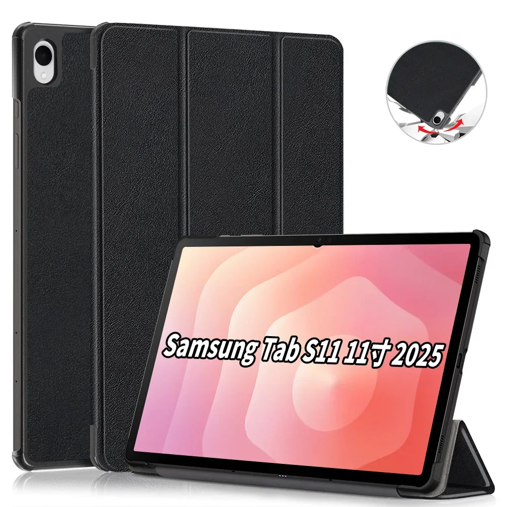 Tri-fold Protective Case for Samsung Galaxy Tab S11 Ultra 14.6 SM-X936 / S11 2025 / S7, S8, S10, S9 Plus 12.4-inch Tablets