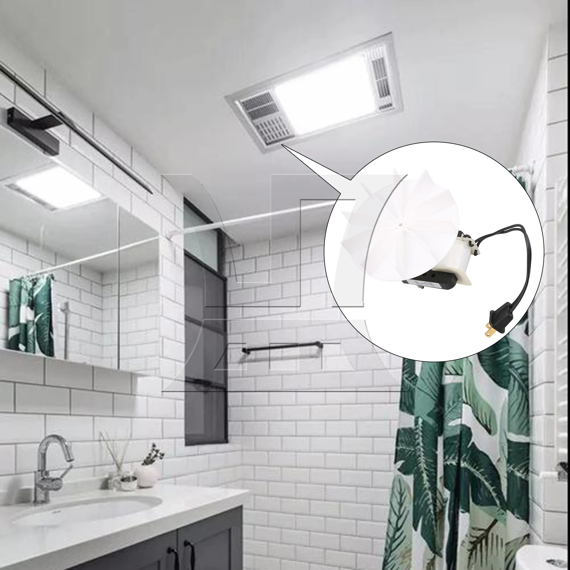 BQLZR Bathroom Electric Fan Motor Replacement for 50CFM Bathroom Exhaust Fans