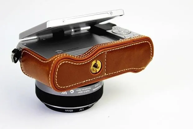 حافظة كاميرا جلدية Pu غطاء جسم نصف لباناسونيك لوميكس GF7 GF8 GF9 GF10 إزالة البطارية مباشرة