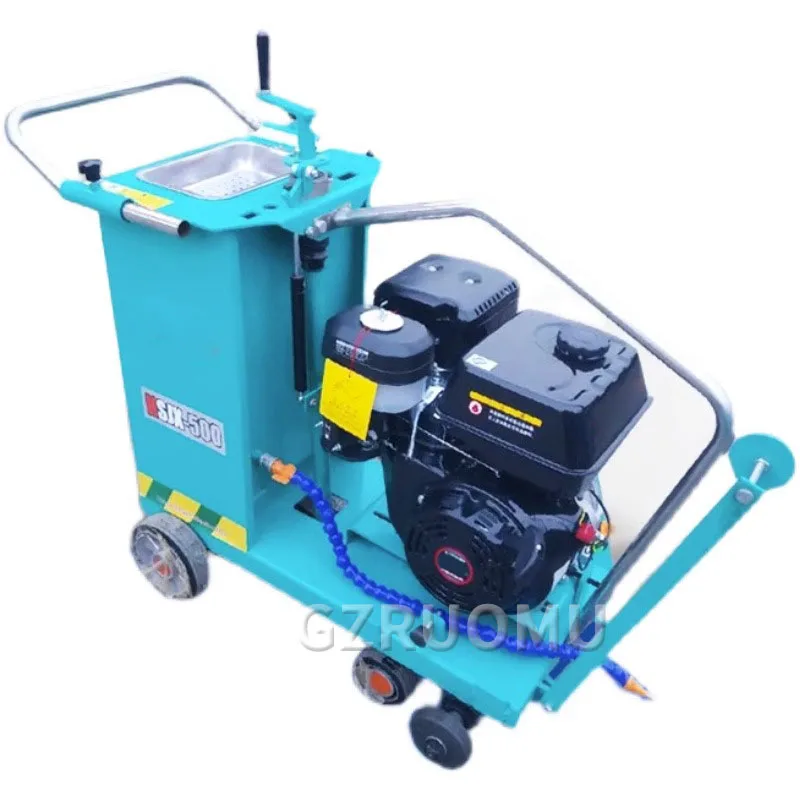 Concrete Road Cutting Machine Concrete Road Grooving Cutter Diesel Gasoline Hand-Push Slitting Cement Floor Slotting Machine