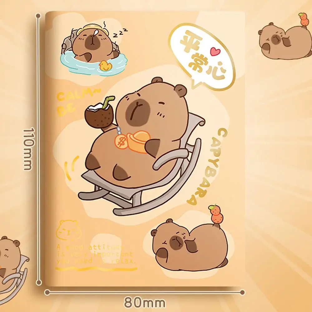 Thickening Capybara Notebook INS Memo Notes A7 Pocket Notepad Cartoon Portable Portable Mini Notebook School &office Supply