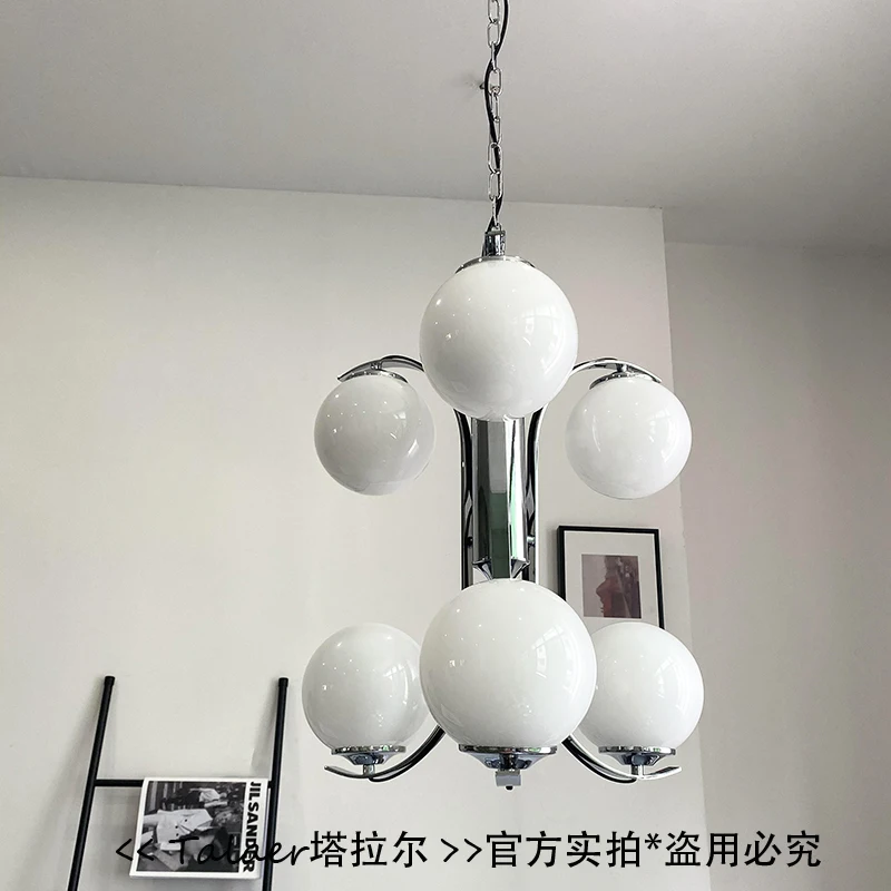 Medieval White Ball Pendant Lamp Medieval Vintage Italian Vintage German Bauhaus Style Restaurant Bedroom Lamp