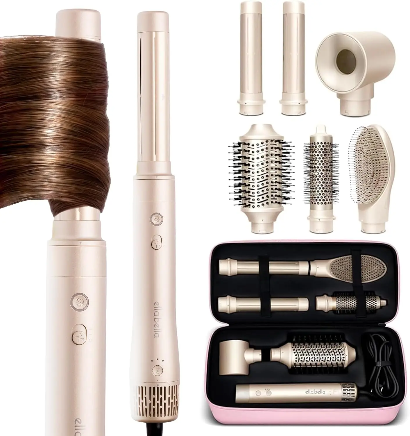 Fast-Drying Professional 6-in-1 Hot Air Styler and Straightener