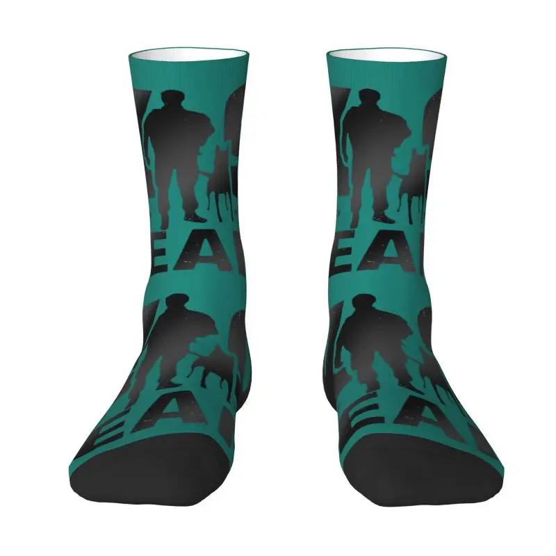 K-9 Team K9 Unit Malinois Dress Socks Men's Women's Warm Fashion Novelty Belgian Shepherd Dog Crew Socks