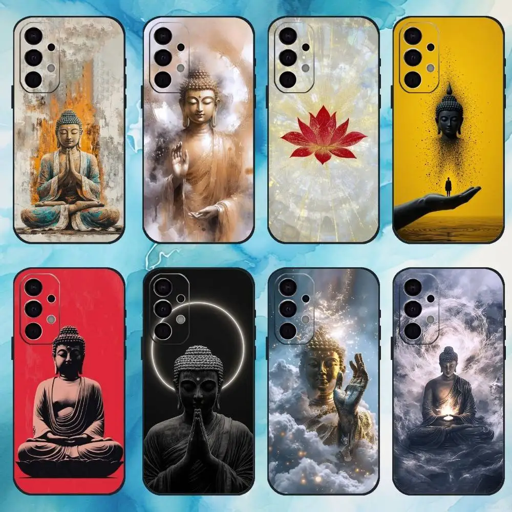 

Buddha Art Pattern Phone Case For Samsung Galaxy A73,A72,A71,A70,A53,A52,A51,Others Soft Black Cover