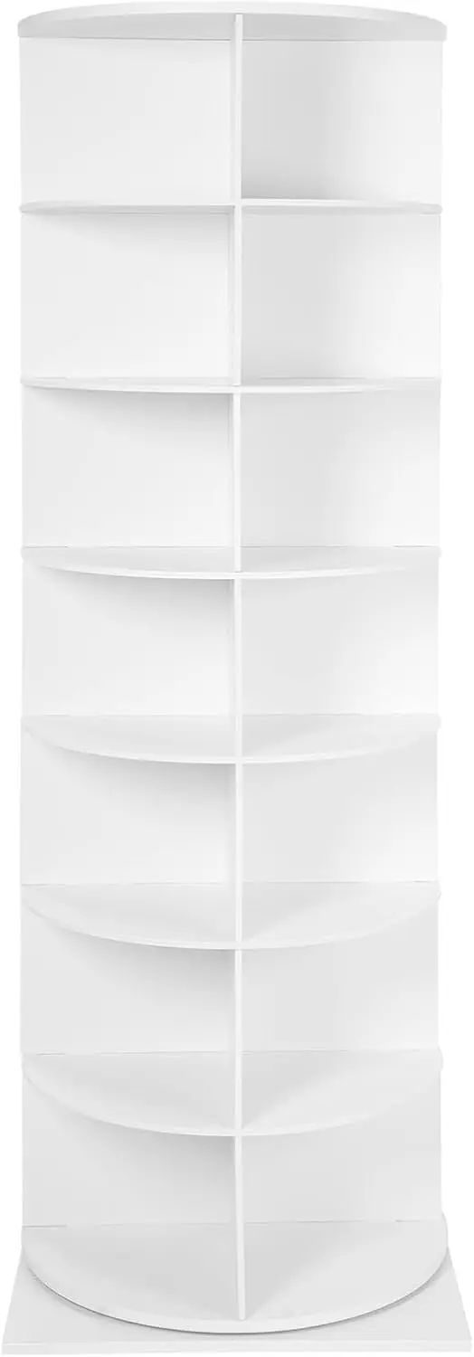 Rotating Shoe Rack Tower, 7-Tier Free Standing Spinning Shoe Organizer 360° Revolving Shoe Rack,Multifunctional Space-Saving Ent