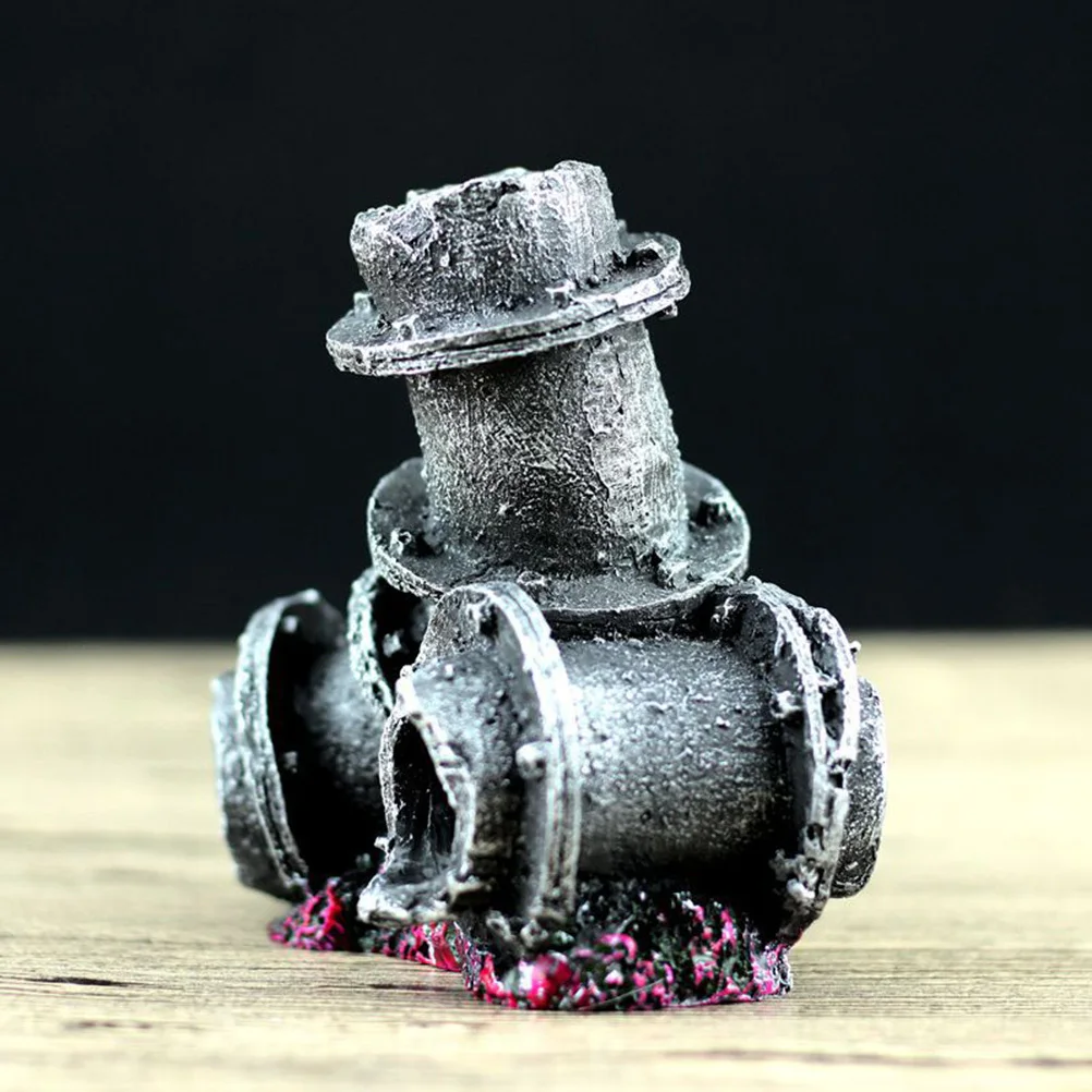 

1Pcs Resin Piping Landscape Aquarium Ornament Life-Like Fish Tank Decor for Natural Habitat Simulation Creative Underwater