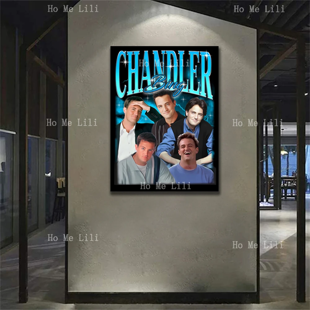 Retro Chandler Bing Vintage Chandler Matthew Perry Poster Canvas Wall Art Print Artwork For Livingroom Bedroom Decor